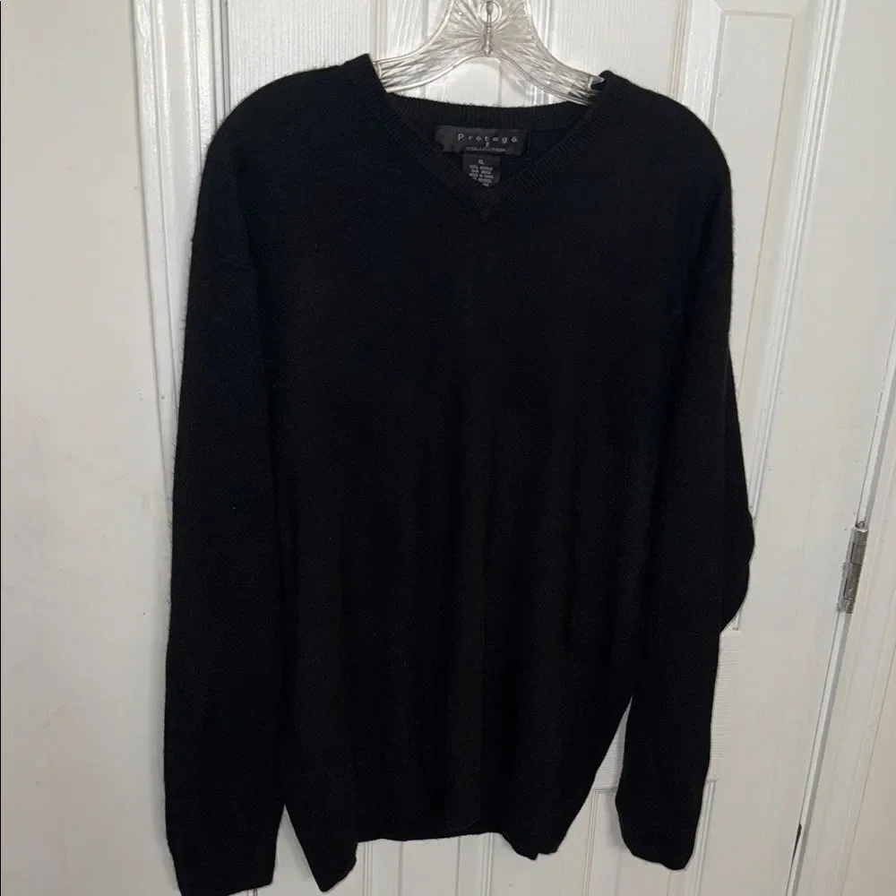 Protege Men's V-Neck Black Sweater
